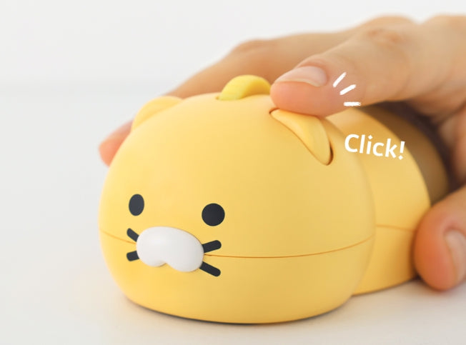 [KAKAO FRIENDS]Choonsik Bread Shape Wireless Mouse Cute Cat Loaf Design Bluetooth Mouse