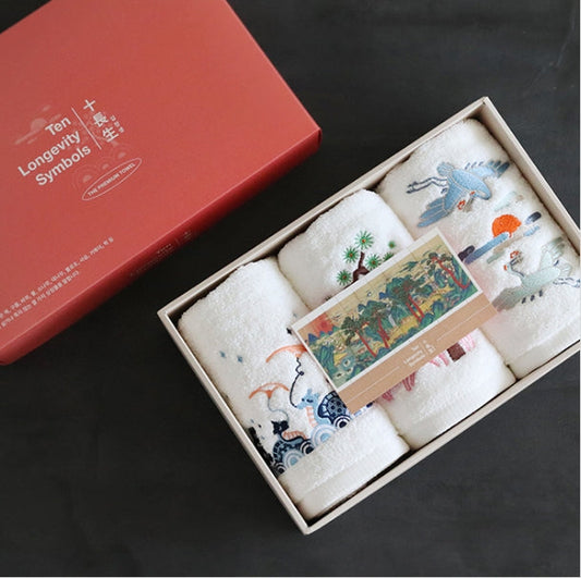 [KOREAN MUSEUM LIFE] ten symbols of longevity towel 3-piece set