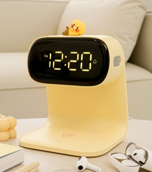 [KAKAO FRIENDS] Chunsik 3 in 1 Wireless Charger Digital Clock Stand with LED Light