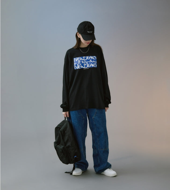 [NEW JEANS] NewJeans X Hiroshi Fujiwara Long sleeve T shirt OFFICIAL MD