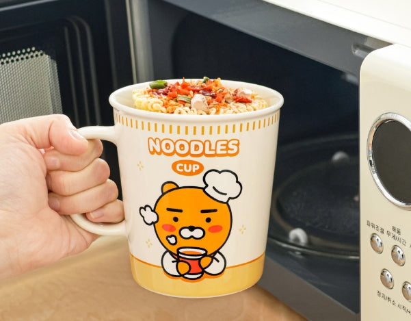 [KAKAO FRIENDS]Choonsik 500ml Ceramic Mug with Lid Noodle Bowl