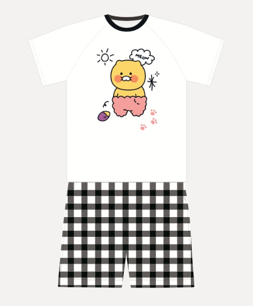 [KAKAO FRIENDS] [1+1] Chunsik Summer Pajama Set 2 Set Short Sleeve Matching Loungewear