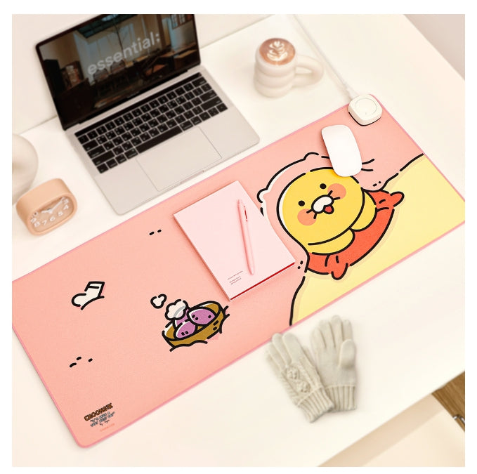 [KAKAO FRIENDS]Choonsik Heated Desk Mat Large Heated Mouse Pad Electric Desk Pad
