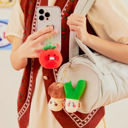 [KAKAO FRIENDS] choonsik mat samchun vegetable keyring doll set