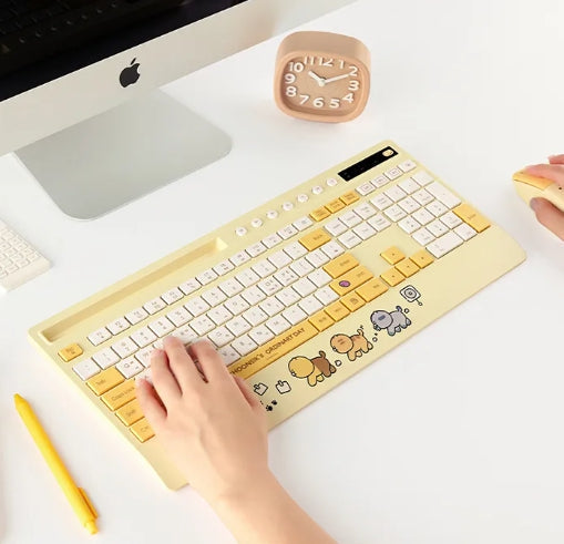 [KAKAO FRIENDS]Chunshik KFCB-100 Bluetooth Multi-Device Keyboard & Mouse Set with 3-Pad