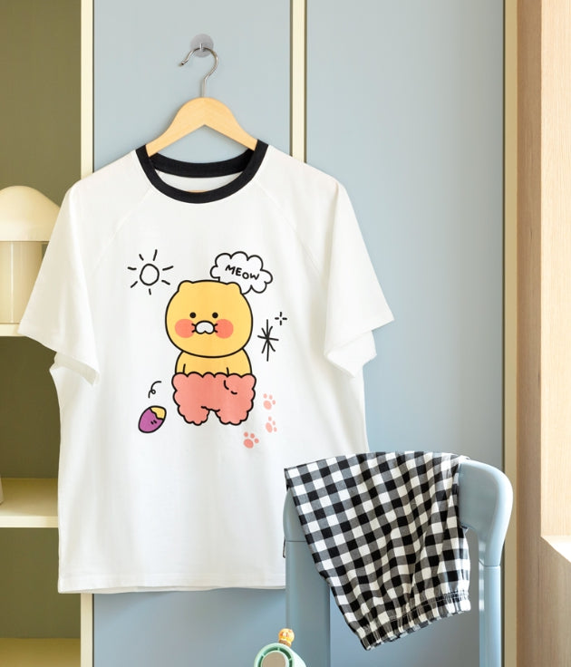 [KAKAO FRIENDS] [1+1] Chunsik Summer Pajama Set 2 Set Short Sleeve Matching Loungewear
