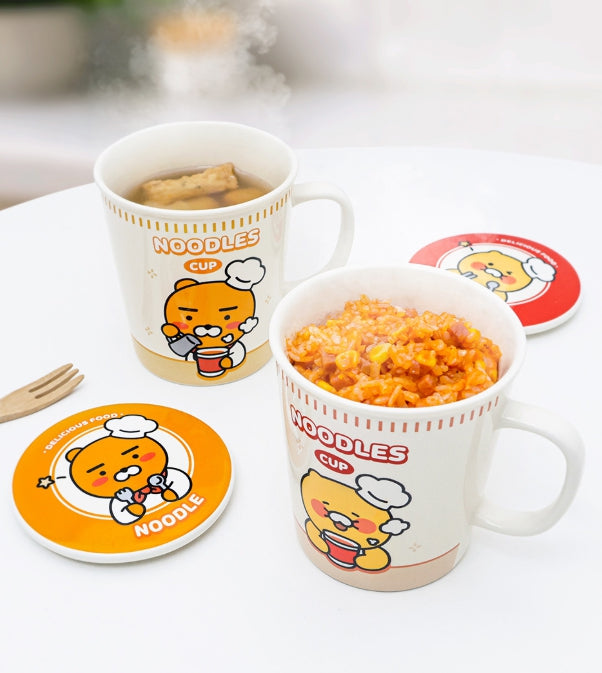 [KAKAO FRIENDS]Choonsik 500ml Ceramic Mug with Lid Noodle Bowl