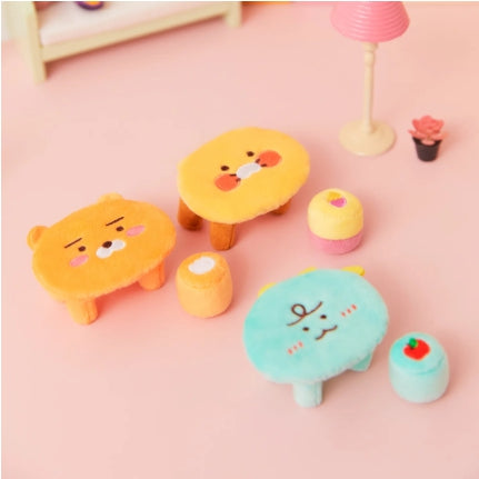 [KAKAO FRIENDS] fuzzy doll house side table & stool set