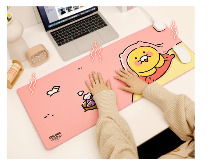 [KAKAO FRIENDS]Choonsik Heated Desk Mat Large Heated Mouse Pad Electric Desk Pad