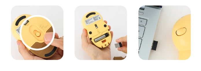 [KAKAO FRIENDS]Choonsik Bread Shape Wireless Mouse Cute Cat Loaf Design Bluetooth Mouse