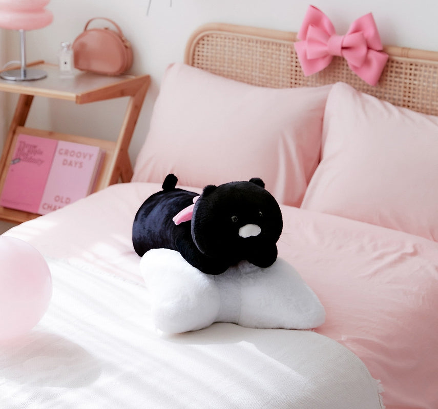 [KAKAO FRIENDS] blackchun pink ribbon pillow