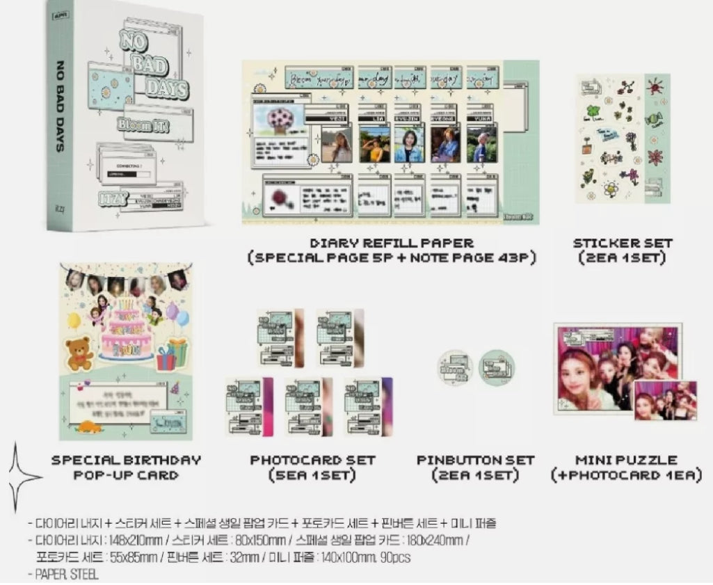 [ITZY] - ITZY Official Goods NO BAD DAYS APRIL LIMITED MONTHLY KIT Bloom IT!