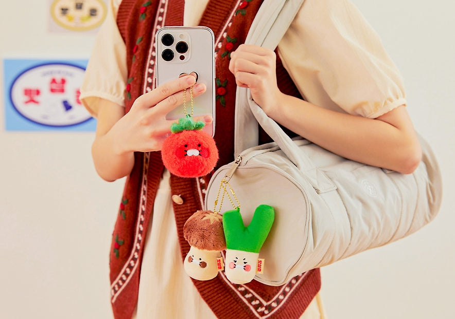 [KAKAO FRIENDS] choonsik mat samchun vegetable keyring doll set