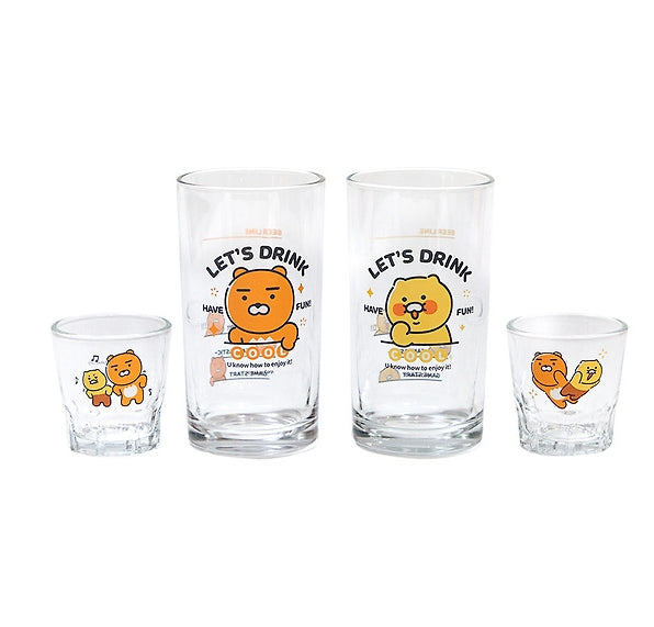 [KAKAO FRIENDS] 2 piece soju & beer glass set