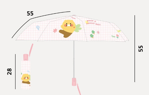 [Kakao Friends] 3-Fold Automatic Umbrella Chunsik/Ryan