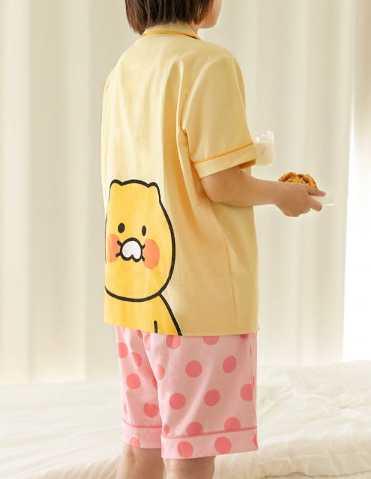 [KAKAO FRIENDS] [1+1] Chunsik Summer Pajama Set 2 Set Short Sleeve Matching Loungewear