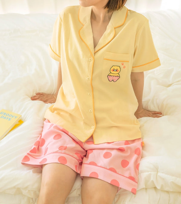 [KAKAO FRIENDS] [1+1] Chunsik Summer Pajama Set 2 Set Short Sleeve Matching Loungewear
