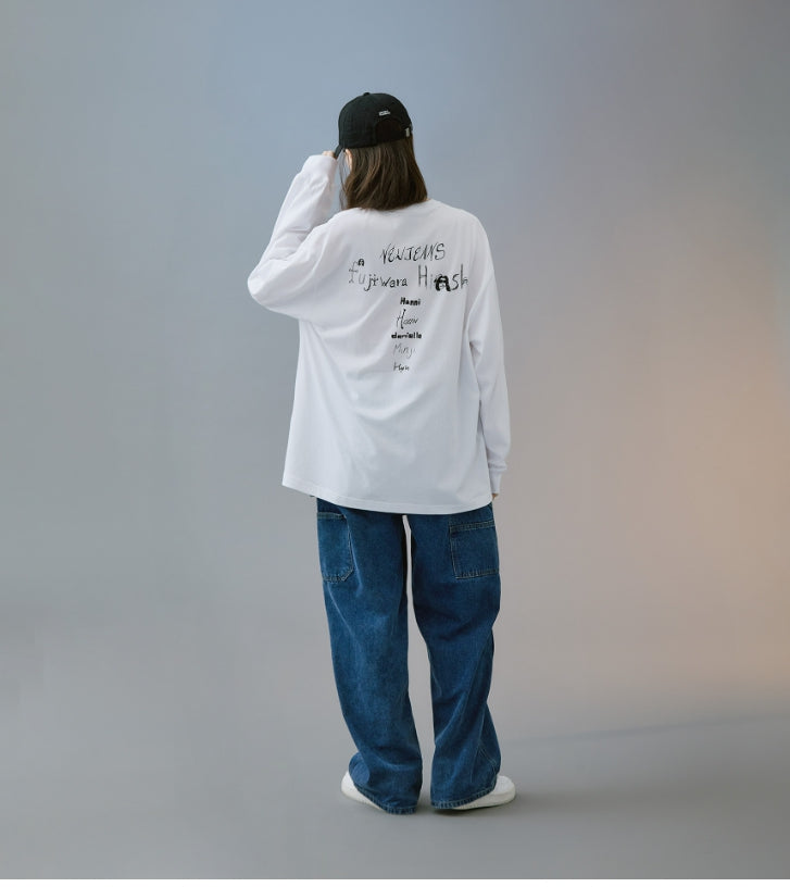 [NEW JEANS] NewJeans X Hiroshi Fujiwara Long sleeve T shirt OFFICIAL MD