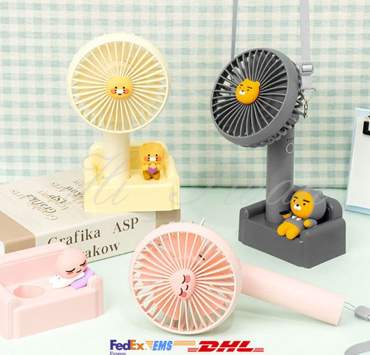 [KAKAO FRIENDS] Relaxing sofa handy fan Ryan Choonsik Apeach OFFICIAL MD