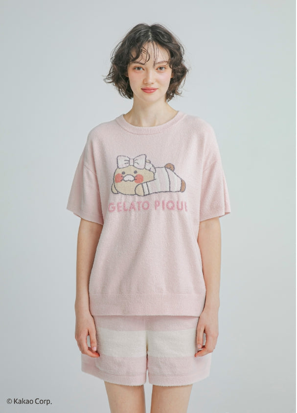 [KAKAO FRIENDS] kakao friends x gelato pique ryan & choonsik smoothie pullover and short pants set-up