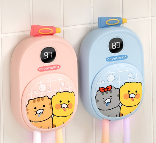 [KAKAO FRIENDS]Chunsik Dual UV Toothbrush Sterilizer & Dryer (Portable & Home Use, 2-Slot)