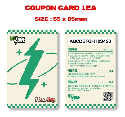 [NCT]NCT ZONE COUPON CARD (PIZZA BOY ver.)