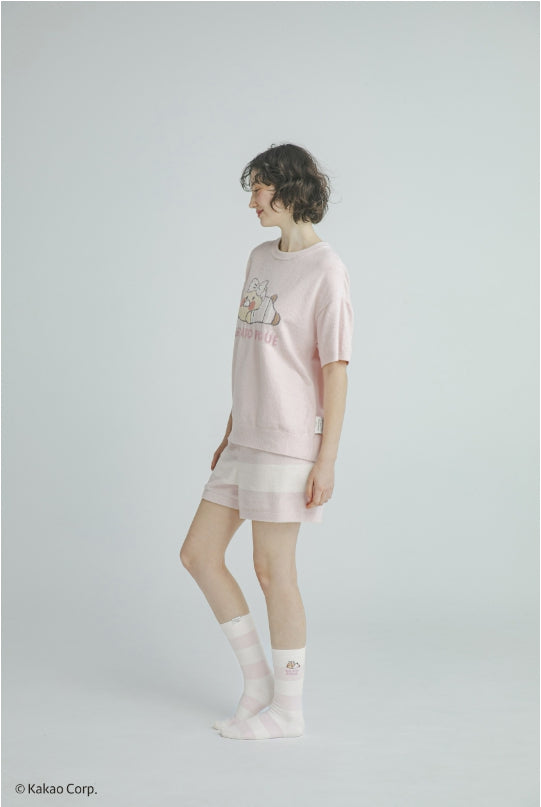 [KAKAO FRIENDS] kakao friends x gelato pique ryan & choonsik smoothie pullover and short pants set-up