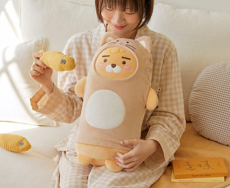 [KAKAO FRIENDS] Cat Pillow Choonsik Little Ryan Apeach OFFICIAL MD