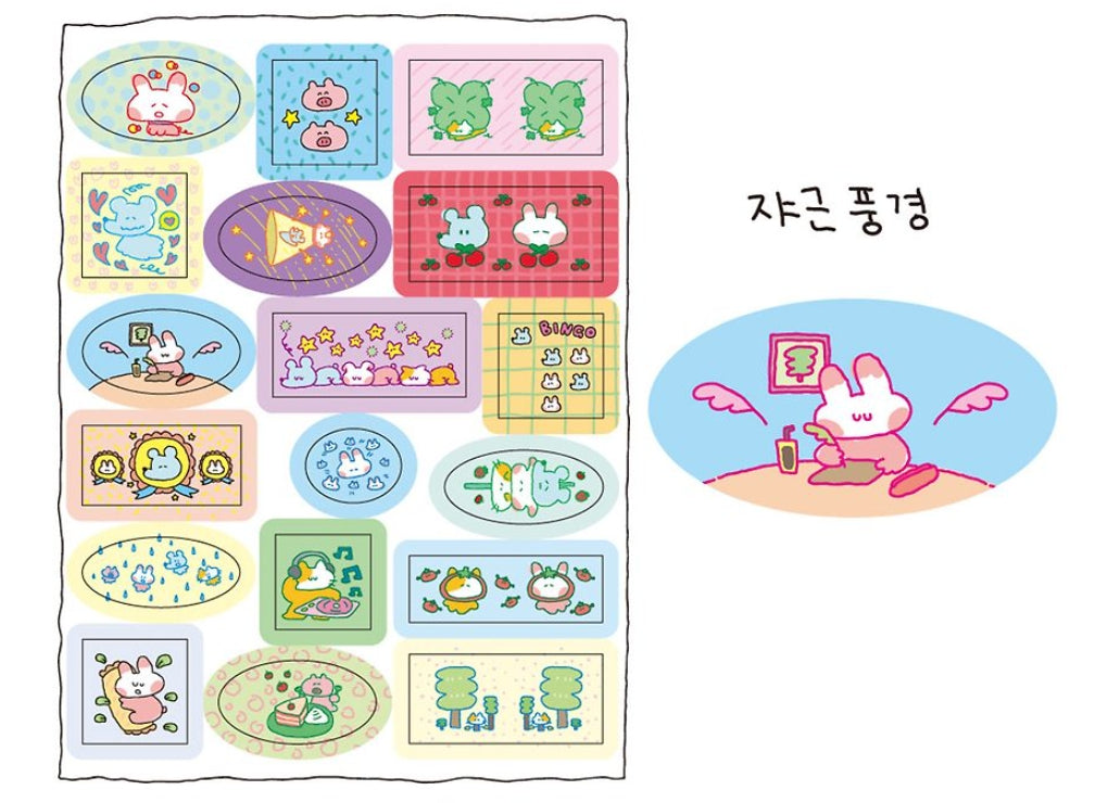 [KAKAO FRIENDS] SUKEYDOKEY Friends Sticker Pack 5 Set OFFICIAL MD