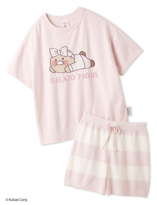 [KAKAO FRIENDS] kakao friends x gelato pique ryan & choonsik smoothie pullover and short pants set-up