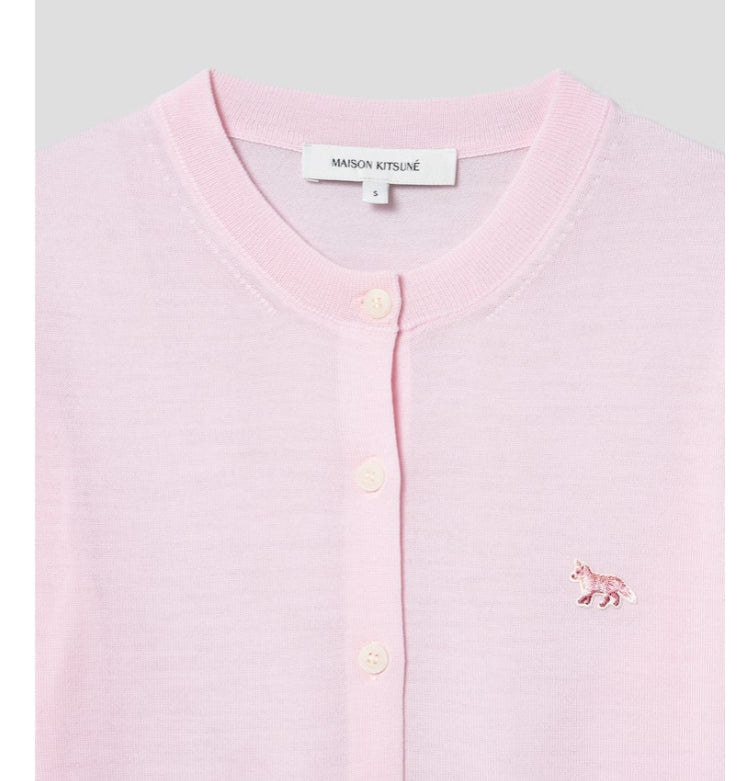 [BLACKPINK] Maison Kitsune Jenny Baby Fox Patch Regular Cardigan OFFICIAL MD