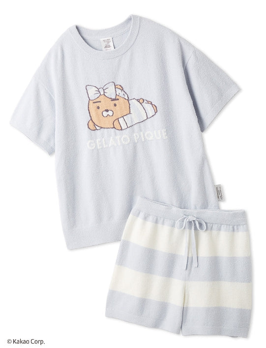 [KAKAO FRIENDS] kakao friends x gelato pique ryan & choonsik smoothie pullover and short pants set-up