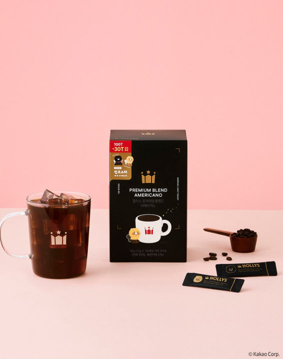 [KAKAO FRIENDS]Hollys Premium Blend Americano 100T + 30T Bonus (Chunsik Special Edition)