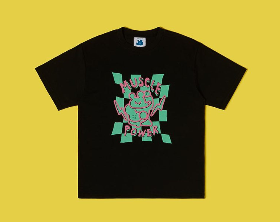 [KAKAO FRIENDS] SUKEYDOKEY Muscle Power Exercise T shirt OFFICIAL MD