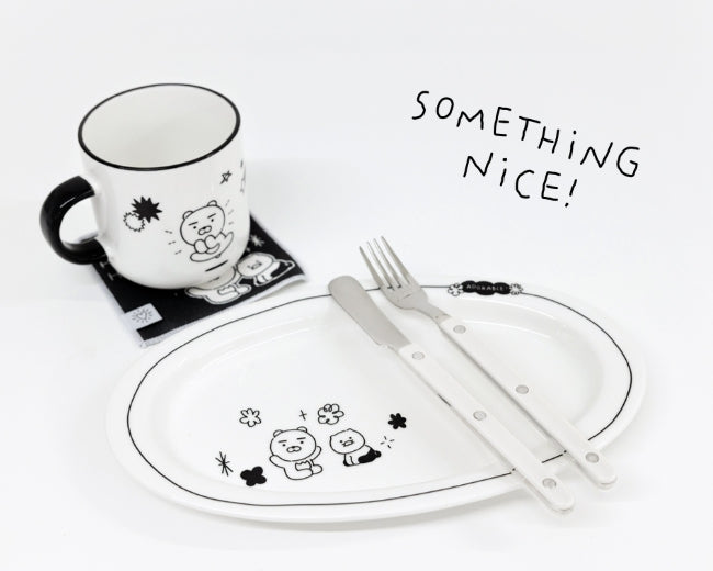 [KAKAO FRIENDS]Dudoom Dudoom Plate 1P + Fabric Tissue Case Set (Ryan & Chunsik)