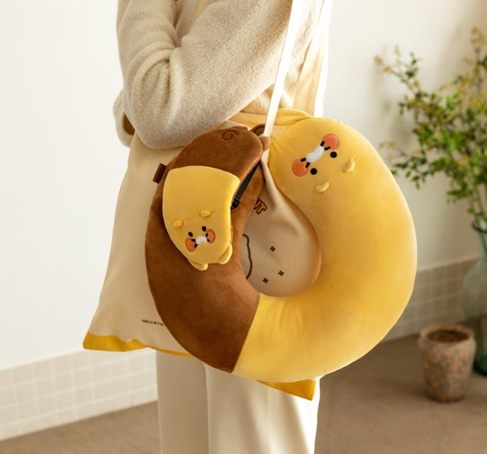 [KAKAO FRIENDS] Chunsik Travel 1+1 Set Neck Pillow + Sleep Mask