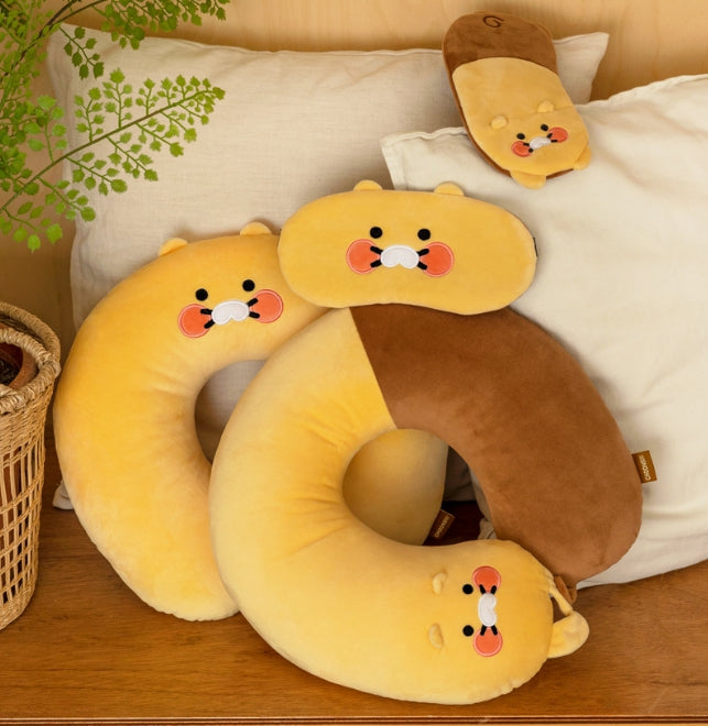 [KAKAO FRIENDS] Chunsik Travel 1+1 Set Neck Pillow + Sleep Mask