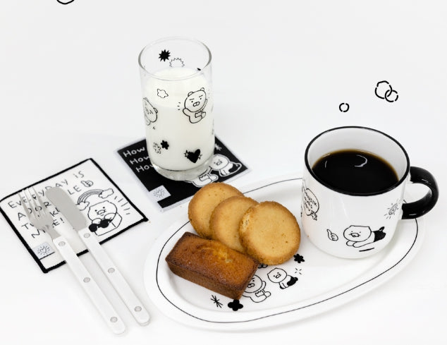 [KAKAO FRIENDS]Dudoom Dudoom Plate 1P + Fabric Tissue Case Set (Ryan & Chunsik)