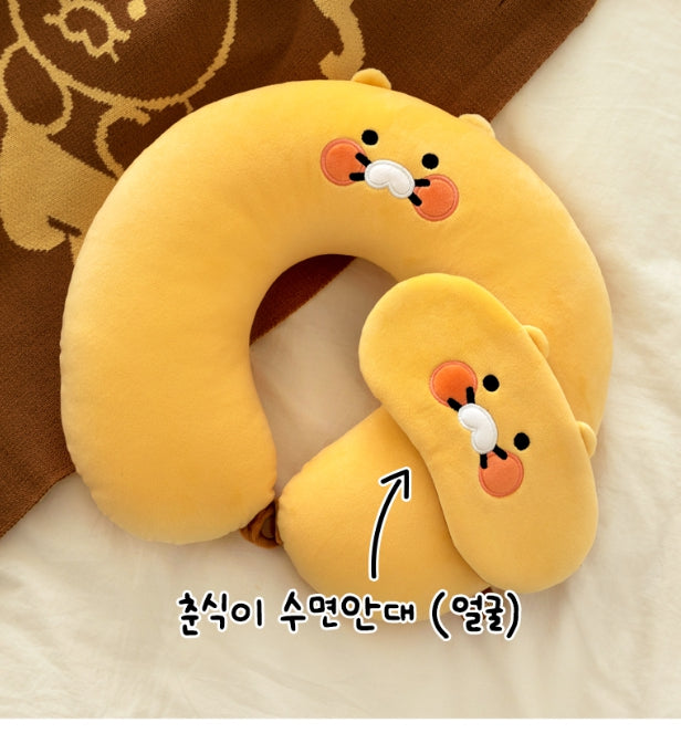[KAKAO FRIENDS] Chunsik Travel 1+1 Set Neck Pillow + Sleep Mask