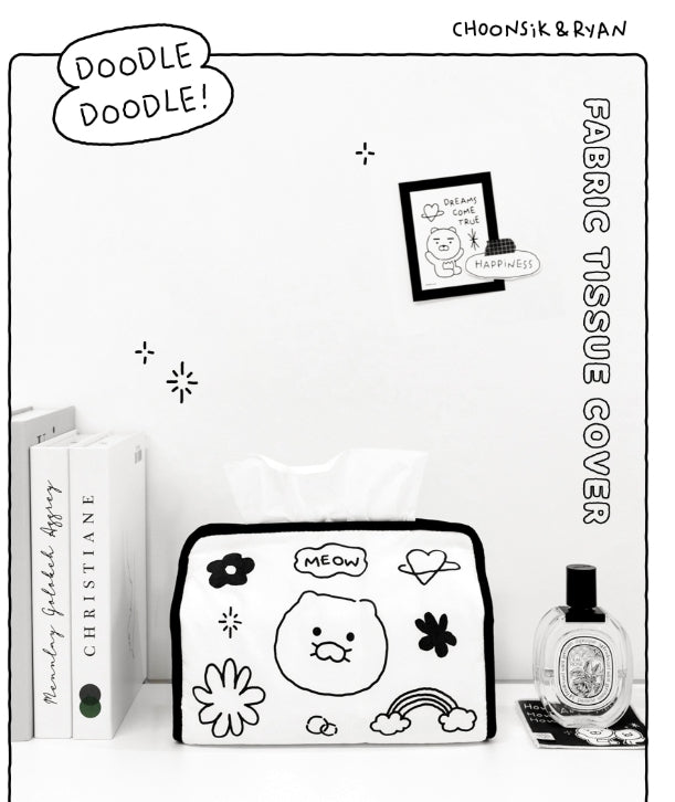 [KAKAO FRIENDS]Dudoom Dudoom Plate 1P + Fabric Tissue Case Set (Ryan & Chunsik)