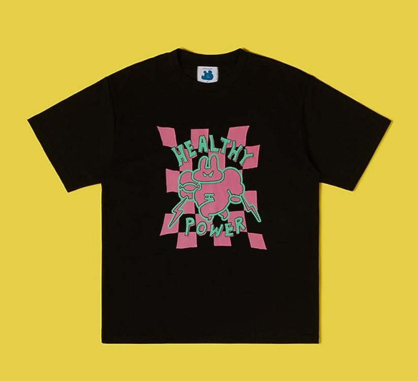 [KAKAO FRIENDS] SUKEYDOKEY Muscle Power Exercise T shirt OFFICIAL MD