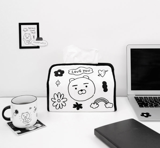 [KAKAO FRIENDS]Dudoom Dudoom Plate 1P + Fabric Tissue Case Set (Ryan & Chunsik)