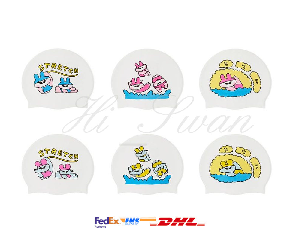 [KAKAO FRIENDS] SUKEYDOKEY Swimming Caps 6 Designs OFFICIAL MD