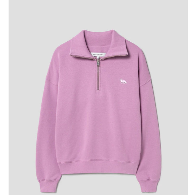 [BLACKPINK] Maison Kitsune Jenny Baby Fox Half Zip Sweatshirt OFFICIAL MD