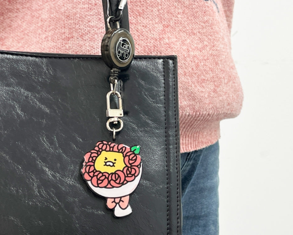 [KAKAO FRIENDS] TAGGRIP Touch Pay Transport Spring Key Ring Choonsik OFFICIAL MD