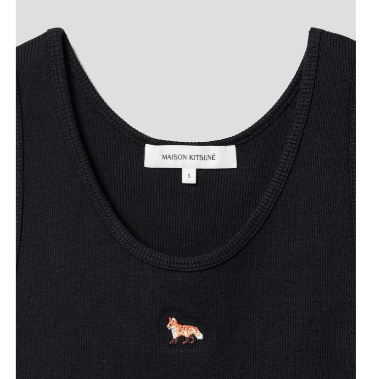 [BLACKPINK] Maison Kitsune Jenny Baby Fox Ribbed Tank Dress OFFICIAL MD