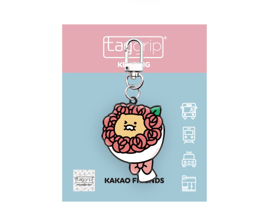 [KAKAO FRIENDS] TAGGRIP Touch Pay Transport Spring Key Ring Choonsik OFFICIAL MD