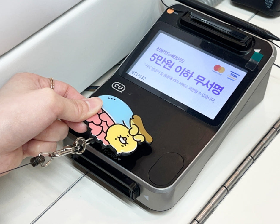 [KAKAO FRIENDS] TAGGRIP Touch Pay Transport Spring Key Ring Choonsik OFFICIAL MD