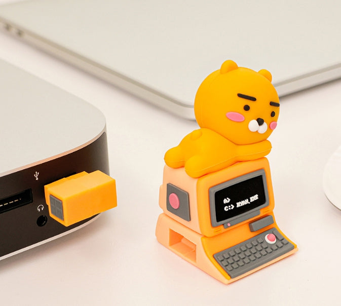 [KAKAO FRIENDS] Ryan & Choonsik USB Figure 64GB Flash Drive (USB 3.0)