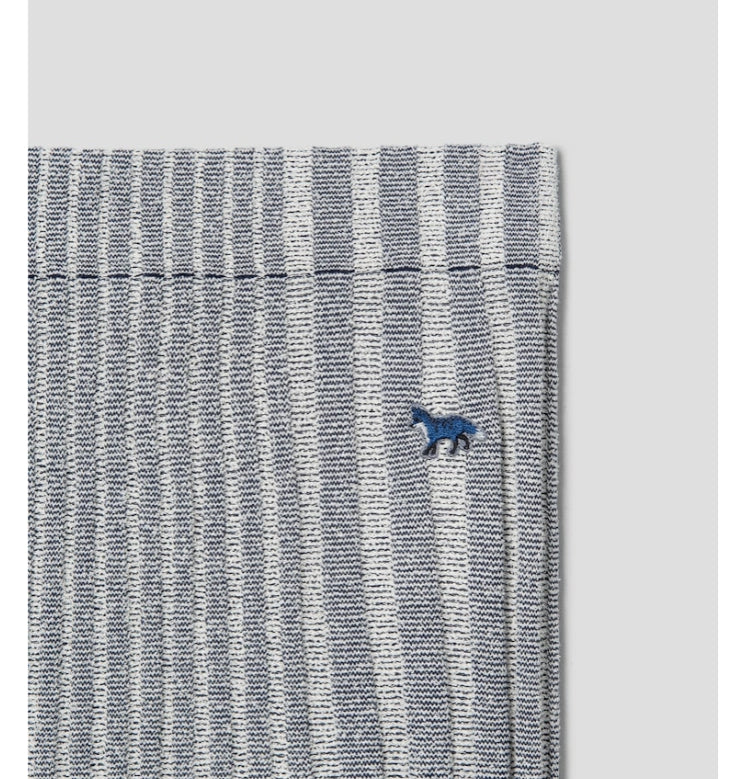 [BLACKPINK] Maison Kitsune Jenny Fox Patch Ribbed Midi Skirt OFFICIAL MD